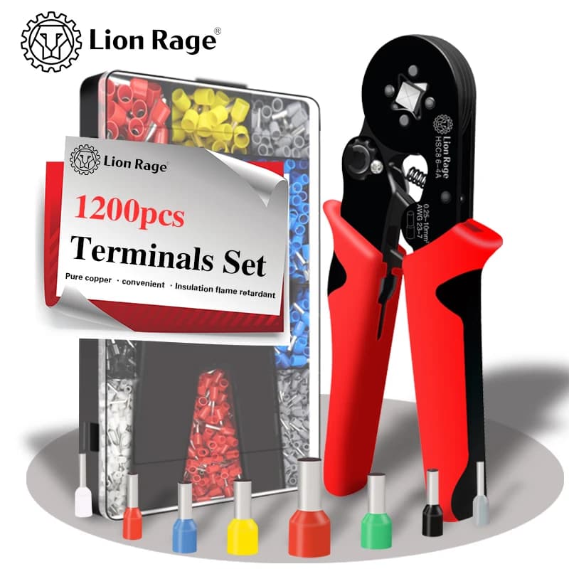 Szczypce zaciskowe HSC8 6-4A, zaciskarka do końcówek rurowych, mini zaciskarka do tulejek