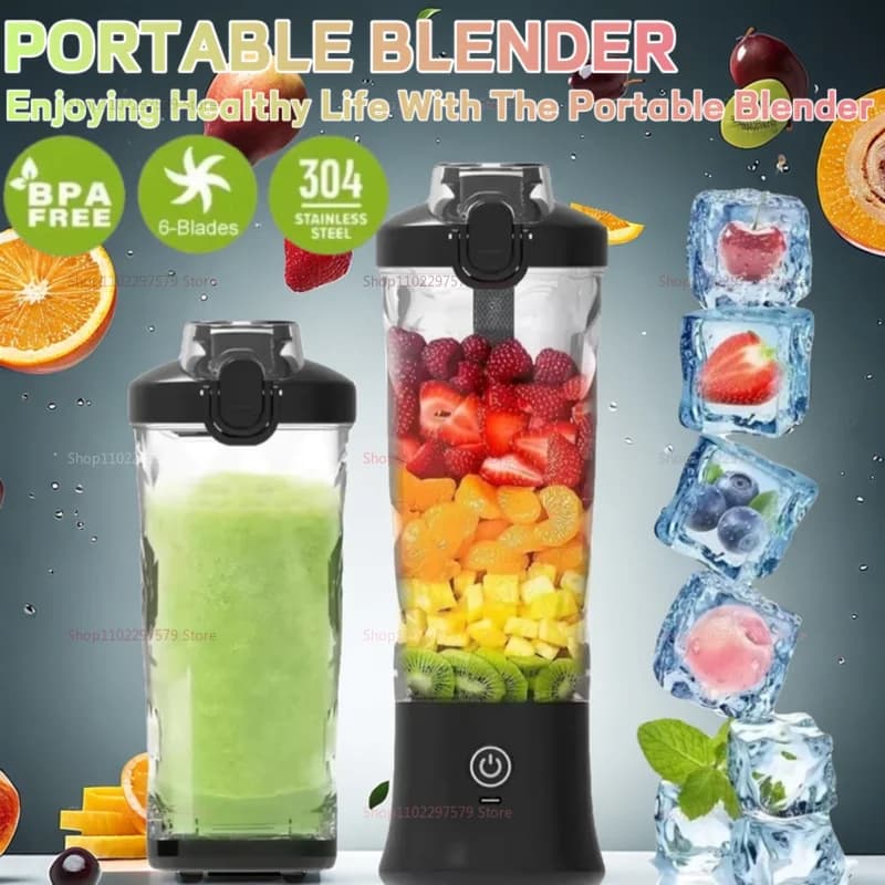 Przenośny mini blender smoothie 600ml 2000mAh USB 🥤
